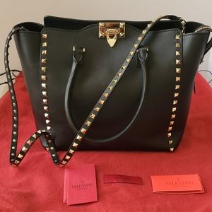 VALENTINO Rockstud Double Handle Bag